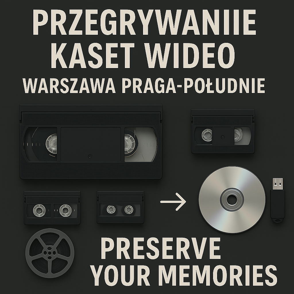 Jakie formaty kaset wideo można przegrać w Warszawie Praga-Południe?