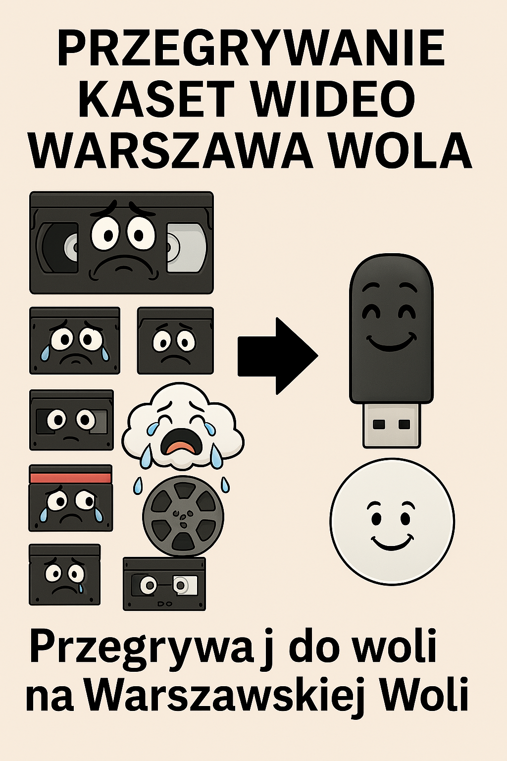 Profesjonalna digitalizacja VHS, miniDV, Hi8 i innych formatów w Warszawie Wola