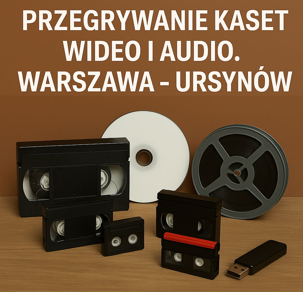 Profesjonalna digitalizacja VHS, Betamax, Hi8 i innych formatów w Warszawie Ursynów
